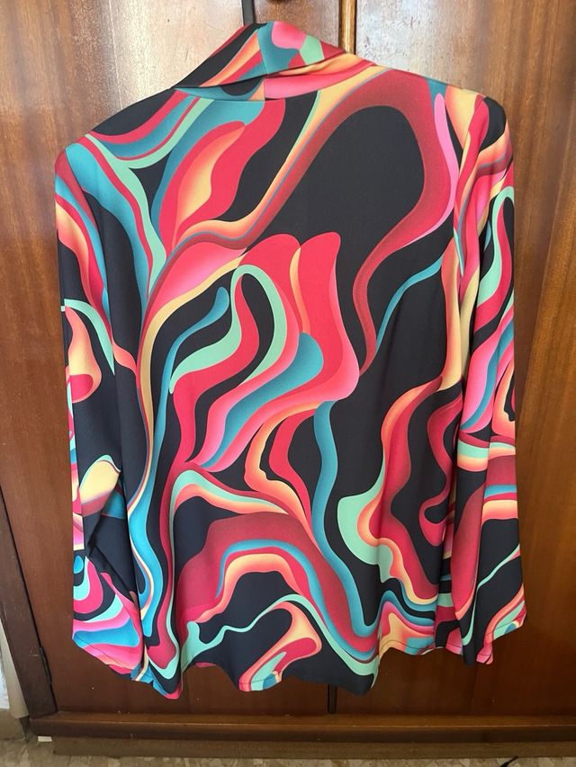 Blazer estampado multicolor