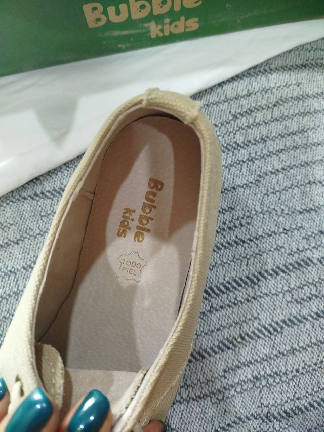 Zapatos lino casuales beige talla 38