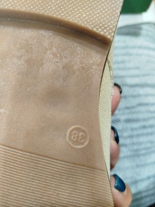 Zapatos lino casuales beige talla 38