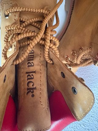 Botas Panama Jack Marrones y Rojas