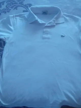 Polo Lacoste Blanco Talla S