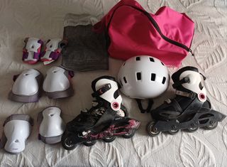 Conjunto Patines, Casco y Protecciones