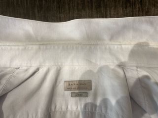 Camisa Zara Man Azul Botones Gemelos