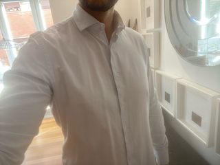 Camisa Zara Man Azul Botones Gemelos