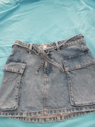 Falda vaquera corta Stradivarius Talla 36