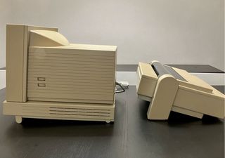 Apple Macintosh LC con BlueSCSI SD 8GB e impresora