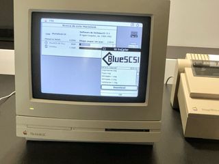 Apple Macintosh LC con BlueSCSI SD 8GB e impresora