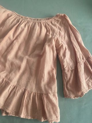 Blusa palo rosa con volantes