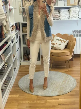 Chaleco vaquero con pelo sintetico