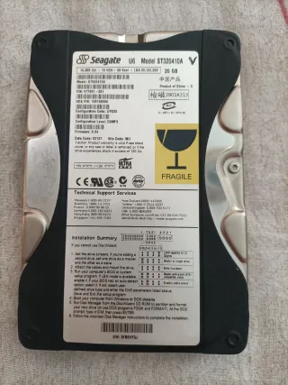 Disco Duro Seagate U6 20 GB IDE Retro