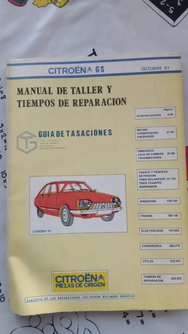 Manual Taller Citroën GS 1981