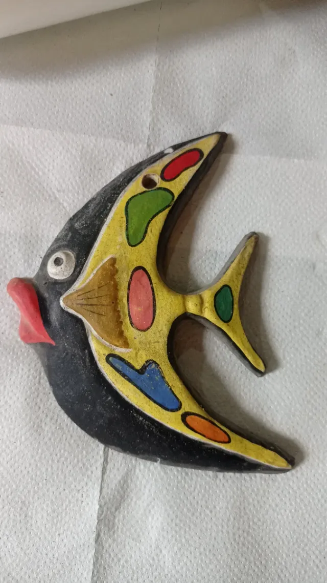 Ceràmica decorativa peix de colors