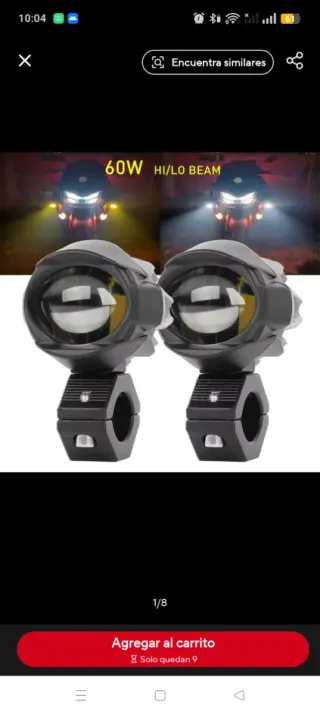 2 Faros LED Antiniebla Moto