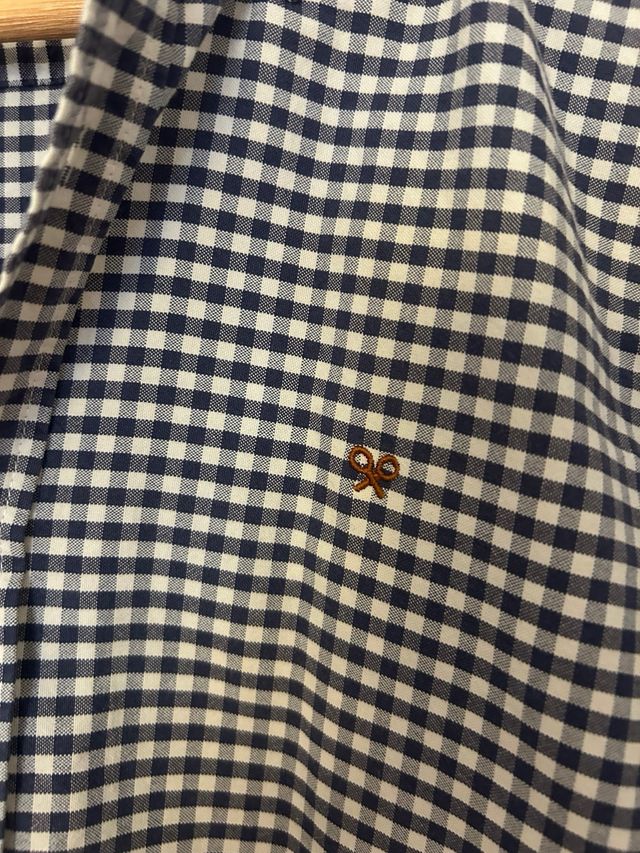 Camisa Silbon cuadros azul y blanco