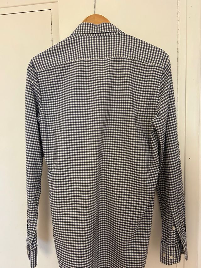 Camisa Silbon cuadros azul y blanco