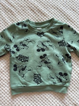 Camisola verde Mickey Mouse 12-18 meses