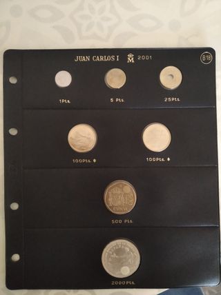 Colección Monedas Pesetas 2001 