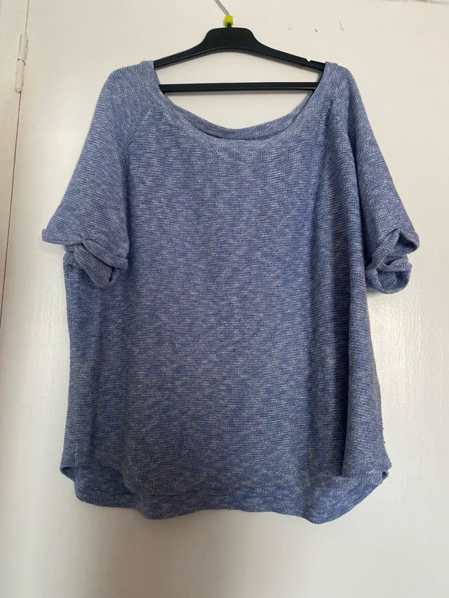 Jersey manga corta azul Talla XXXL