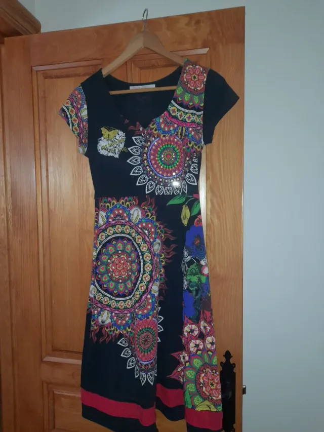 Vestido estampado mujer