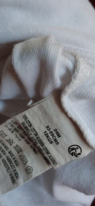 Body Branco Liso Kiabi 24 meses