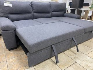 Sofá Cama Chaise Longue 3 Plazas Gris