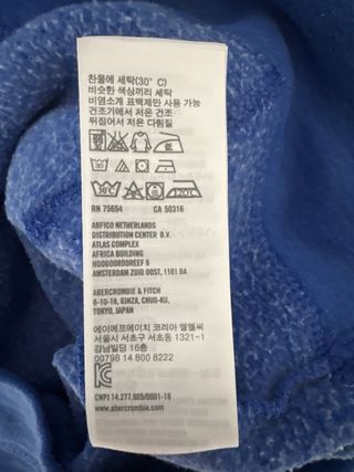 Sudadera Hollister con capucha azul