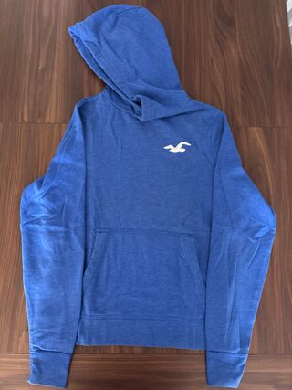 Sudadera Hollister con capucha azul