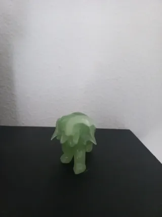Figura elefante cristal verde
