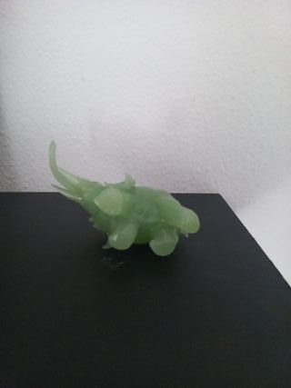 Figura elefante cristal verde