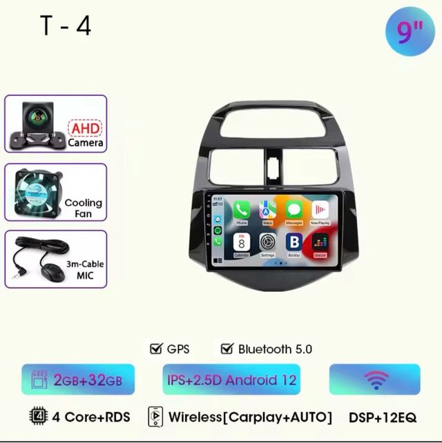 Pantalla Chevrolet Daewoo Matiz/Spark Android 12