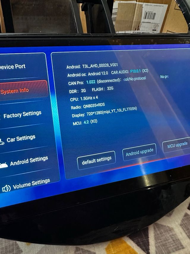 Pantalla Chevrolet Daewoo Matiz/Spark Android 12
