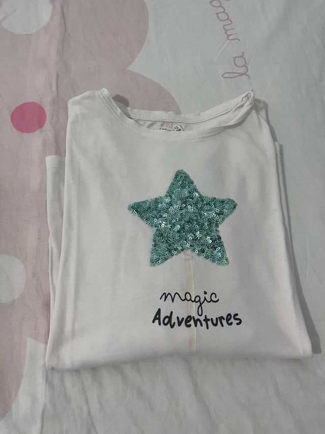 Camiseta Sfera niña estrella lentejuelas 11/12 a