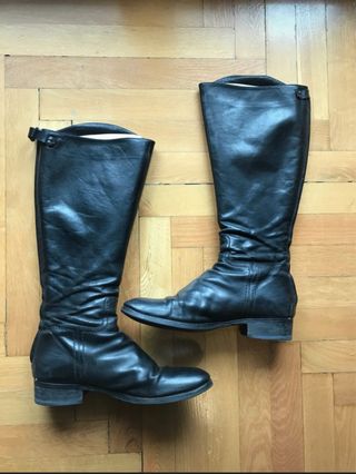 Stivali Sax neri in pelle