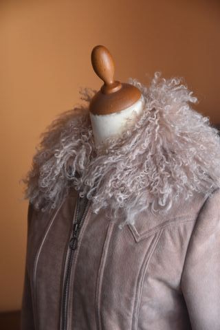 Cazadora Ante Beige/Marrón