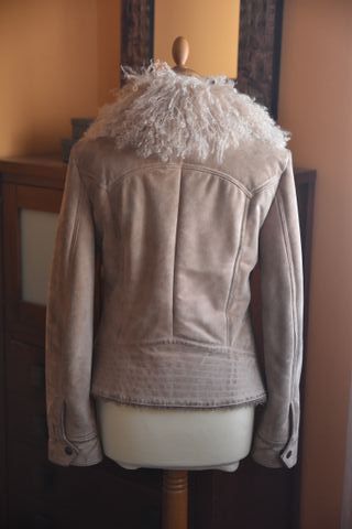 Cazadora Ante Beige/Marrón