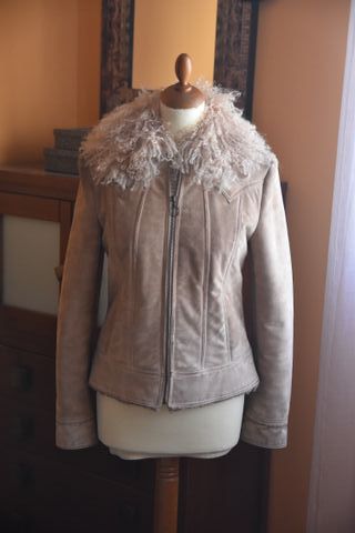 Cazadora Ante Beige/Marrón