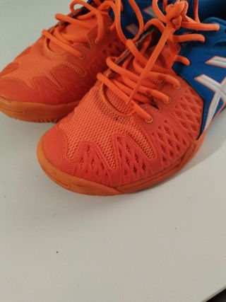 Zapatillas Asics Naranja y Azul