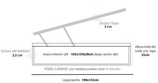 Canapé de madera oferta varias medidas