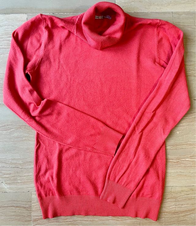 Maglione ZUIKI collo alto corallo M