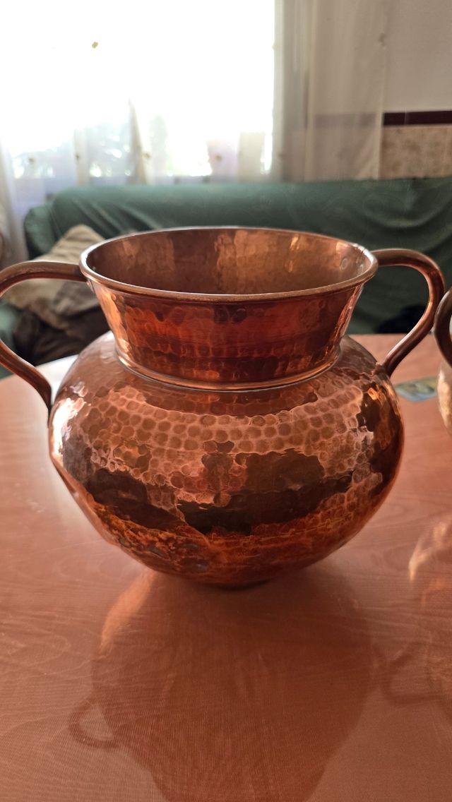 2 Ollas de Cobre Antiguas Martilladas