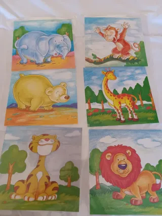 Puzzles 3D Animales Dibujos Infantiles