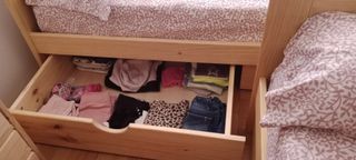 Cama individual madera LUFE con cajones