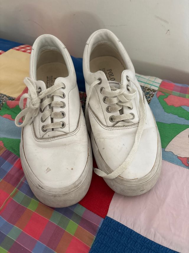 Zapatillas Polo Ralph Lauren Piel T40 Blancas