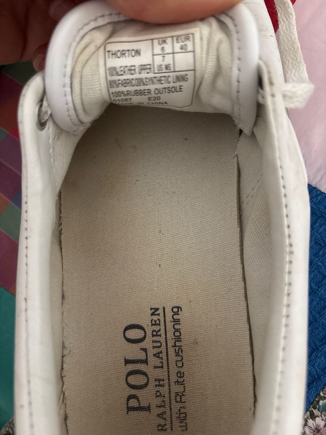 Zapatillas Polo Ralph Lauren Piel T40 Blancas