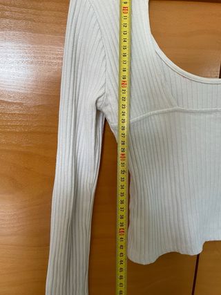 Top blanco manga larga