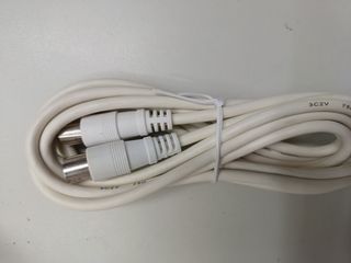 Lote 40 cables coaxiales de antena TV (blancos)