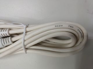 Lote 40 cables coaxiales de antena TV (blancos)
