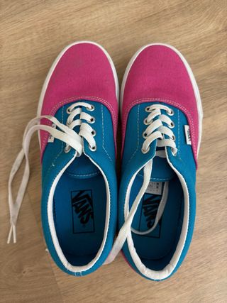 Zapatillas Vans Azul y Rosa
