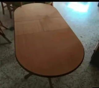 Mesa oval extensible vintage madera