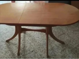 Mesa oval extensible vintage madera